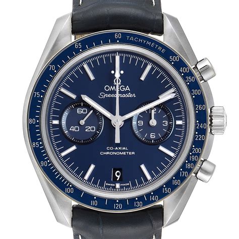 omega speedmaster blue dial|omega speedmaster blue face.